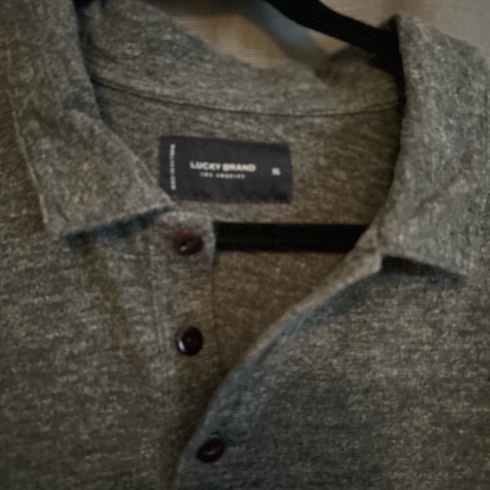 Lucky Brand Gray Polo Shirt